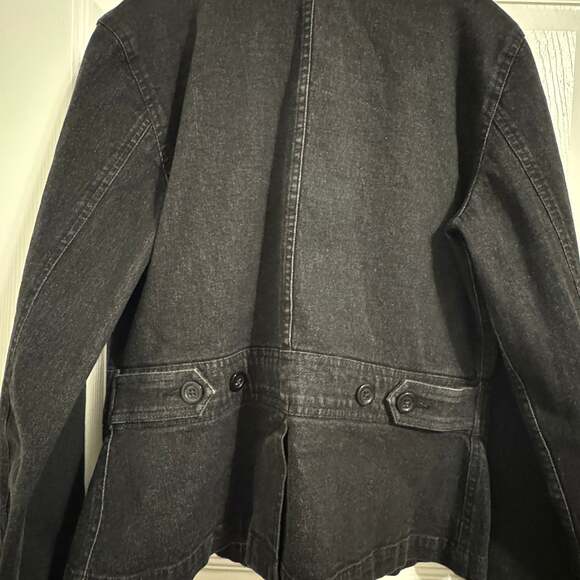 Liz Claiborne Black Denim Jean Jacket - Picture 5 of 6